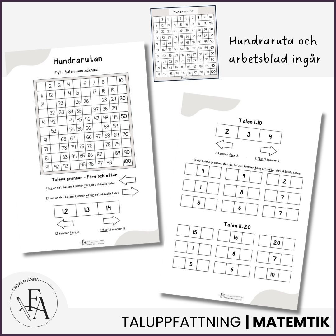 Hundrarutan och talens grannar