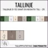 Tallinje 0 - 112 samt negativa tal (grönbeige)