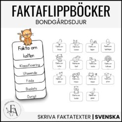 Faktaflippbok | Bondgårdsdjur (Skriva faktatexter)