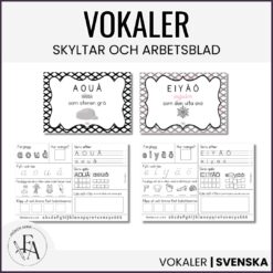 Vokaler | Skyltar och arbetsblad