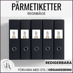 Pärmetiketter med regnbågstema