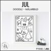 Målarbild doodle jul