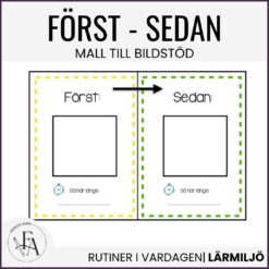 Först, sedan | Mall till bildstöd