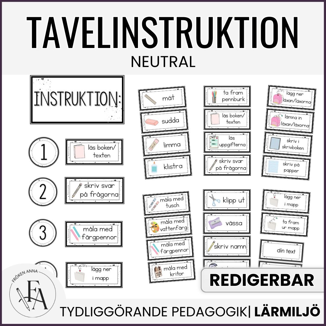 Tavelinstruktion (neutral)