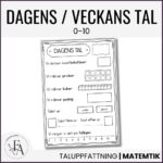 Startuppgift: Dagens / Veckans tal 0-9