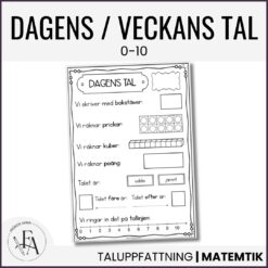 Startuppgift: Dagens / Veckans tal 0-9