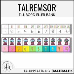 Talremsor / Sifferremsor till bord eller bänk