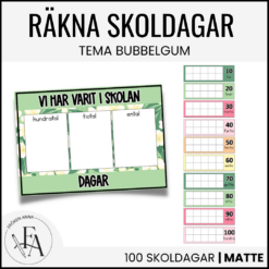 Bubbelgum: Räkna 100 / 200 / 300 skoldagar