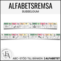 Alfabetsremsa (tema bubbelgum)