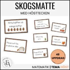 Skogsmatte / Utematte med hösttecken - 48 uppdragskort