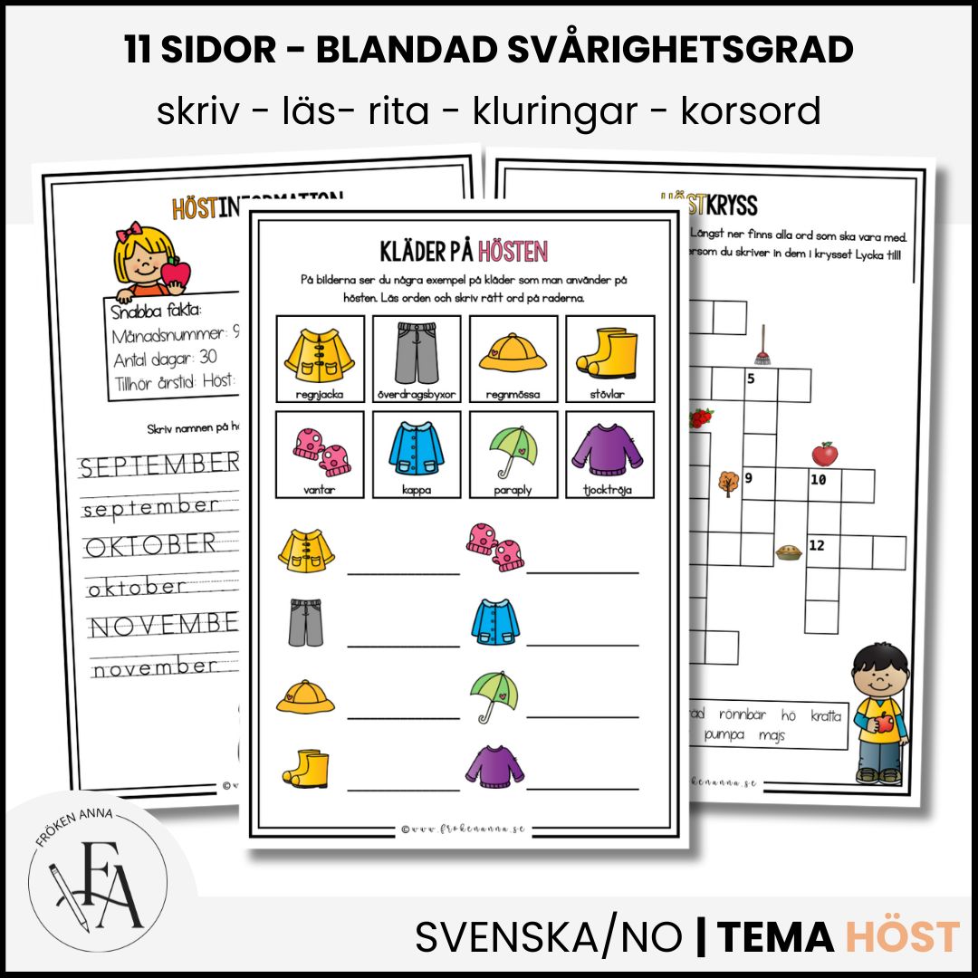 Arbetshäfte: tema höst