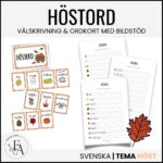 Höstord (Ordkunskap, välskrivning, memory, handstil)