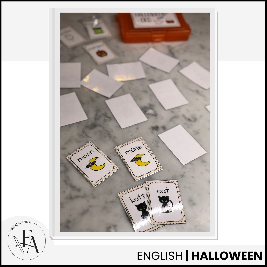 Halloween words (Ordkunskap, välskrivning, memory, handstil)