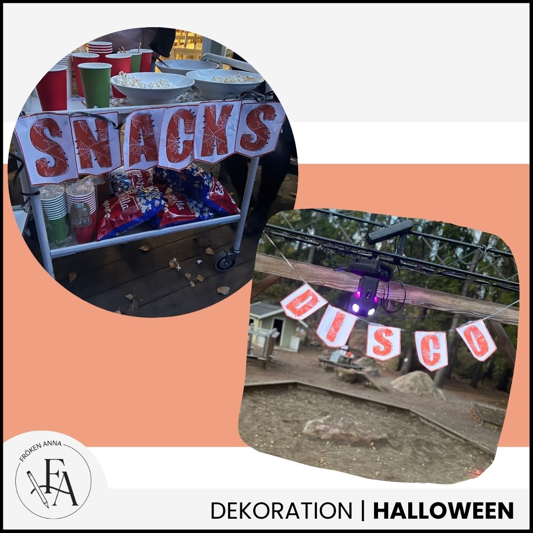 Halloweenvimpel alla bokstäver - skriv vad du vill!