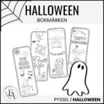 Halloweenbokmärken doodles