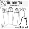 Halloweenbokmärken fyll i själv