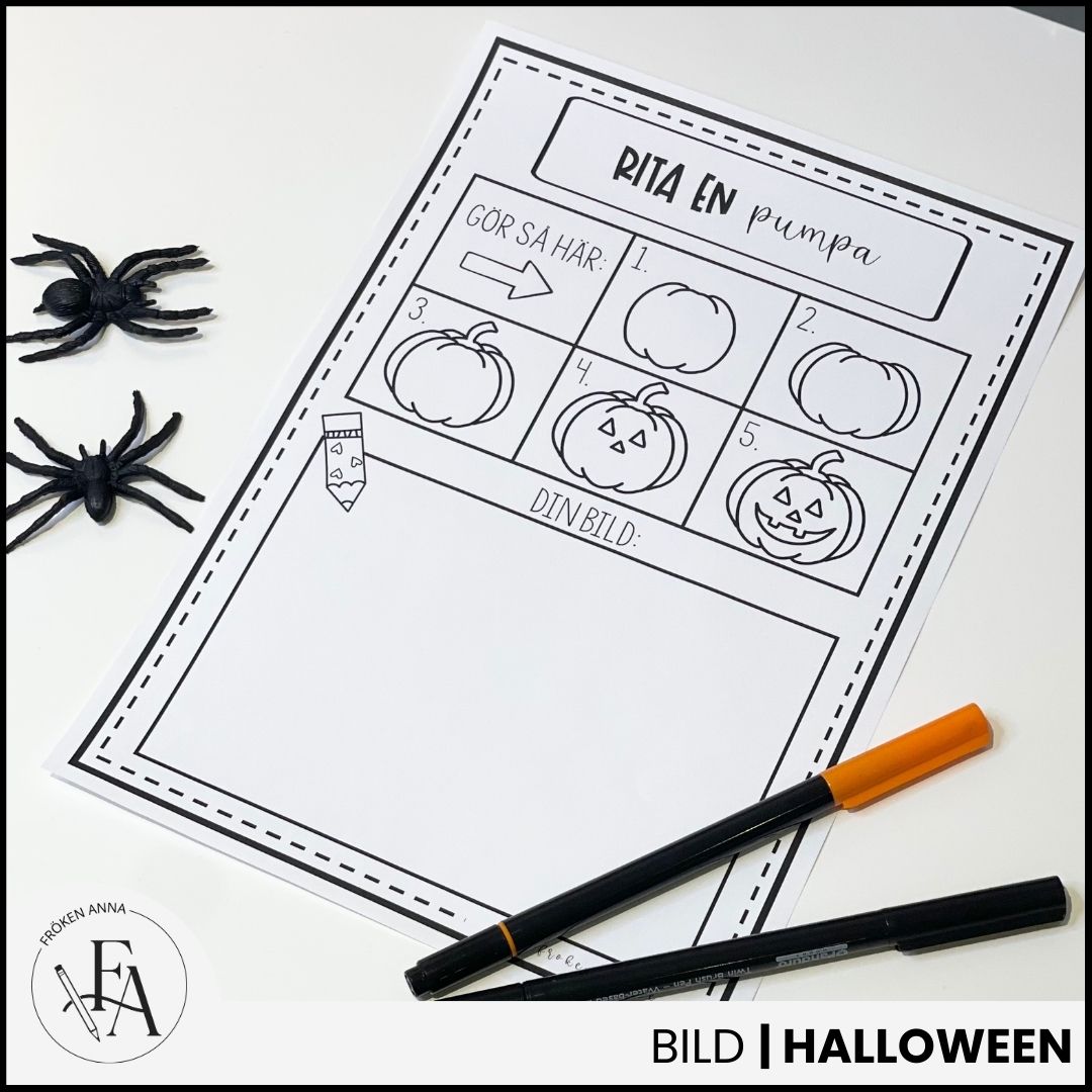 Lär dig rita steg för steg – Tema Halloween