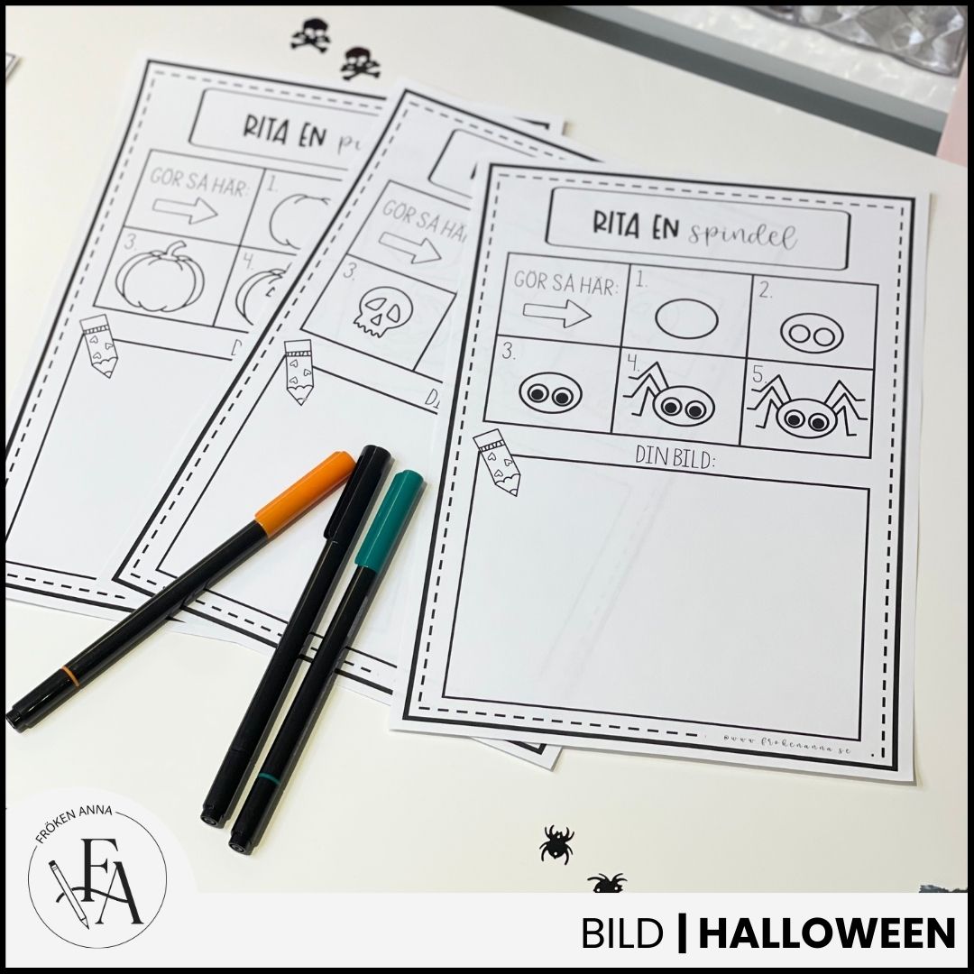 Lär dig rita steg för steg – Tema Halloween