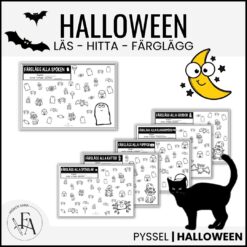 Läs, hitta, räkna, färglägg | Halloween