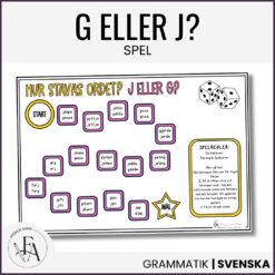 Hur stavas ordet? G eller J? – Ett stavningsspel