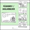 Påskbrev / Färglägginingsbilder / Målarbilder påsk