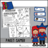 Samer PAKET: (ordkort, faktablad, målarbilder)