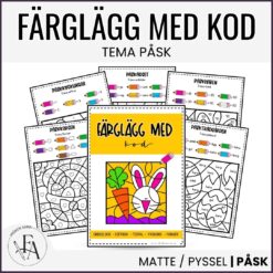Färglägg med kod: Tema påsk
