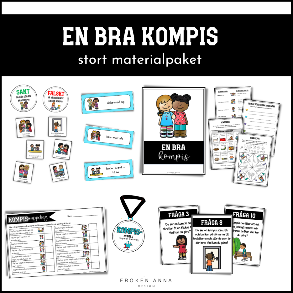 Materialpaket En bra kompis / värdegrund Fröken Anna