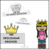 100 skoldagar - Krona (2 olika)