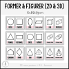 Bubbelgum: Posters - Geometriska former och figurer 2D & 3D (rosa)