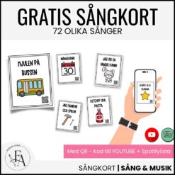72 gratis sångkort med bildstöd för barn