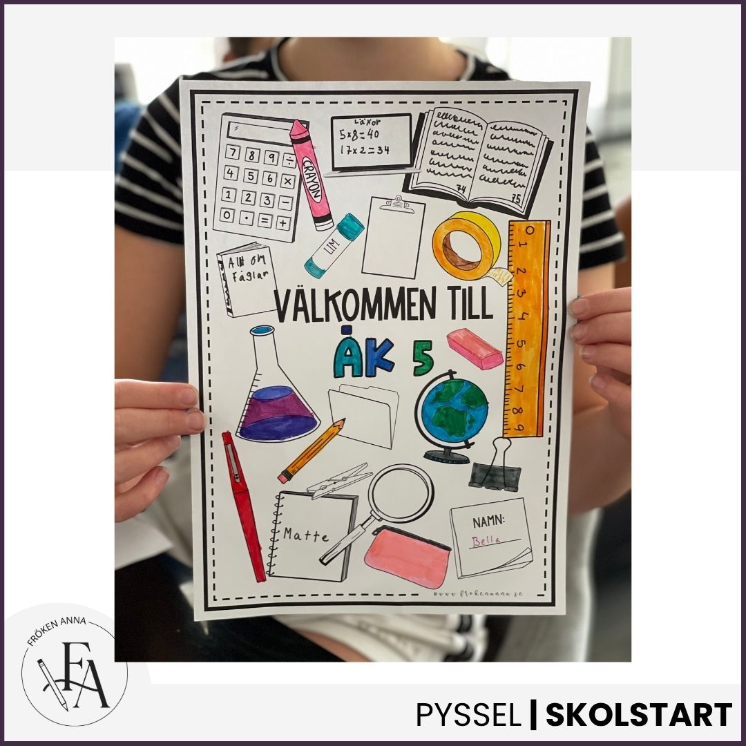 Målarbild skolstart