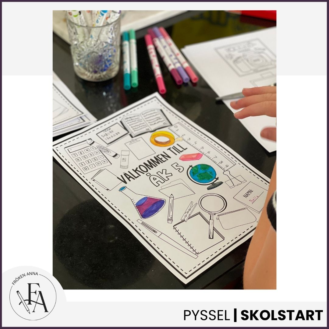 Målarbild skolstart