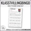 Klasstvillingbingo