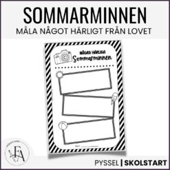 Mina sommarminnen - arbetsblad