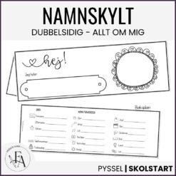 Dubbelsidig namnskylt