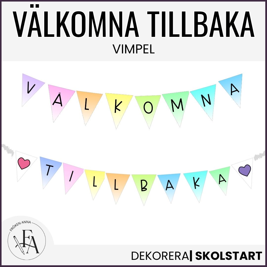 Välkomna tillbaka - vimpel