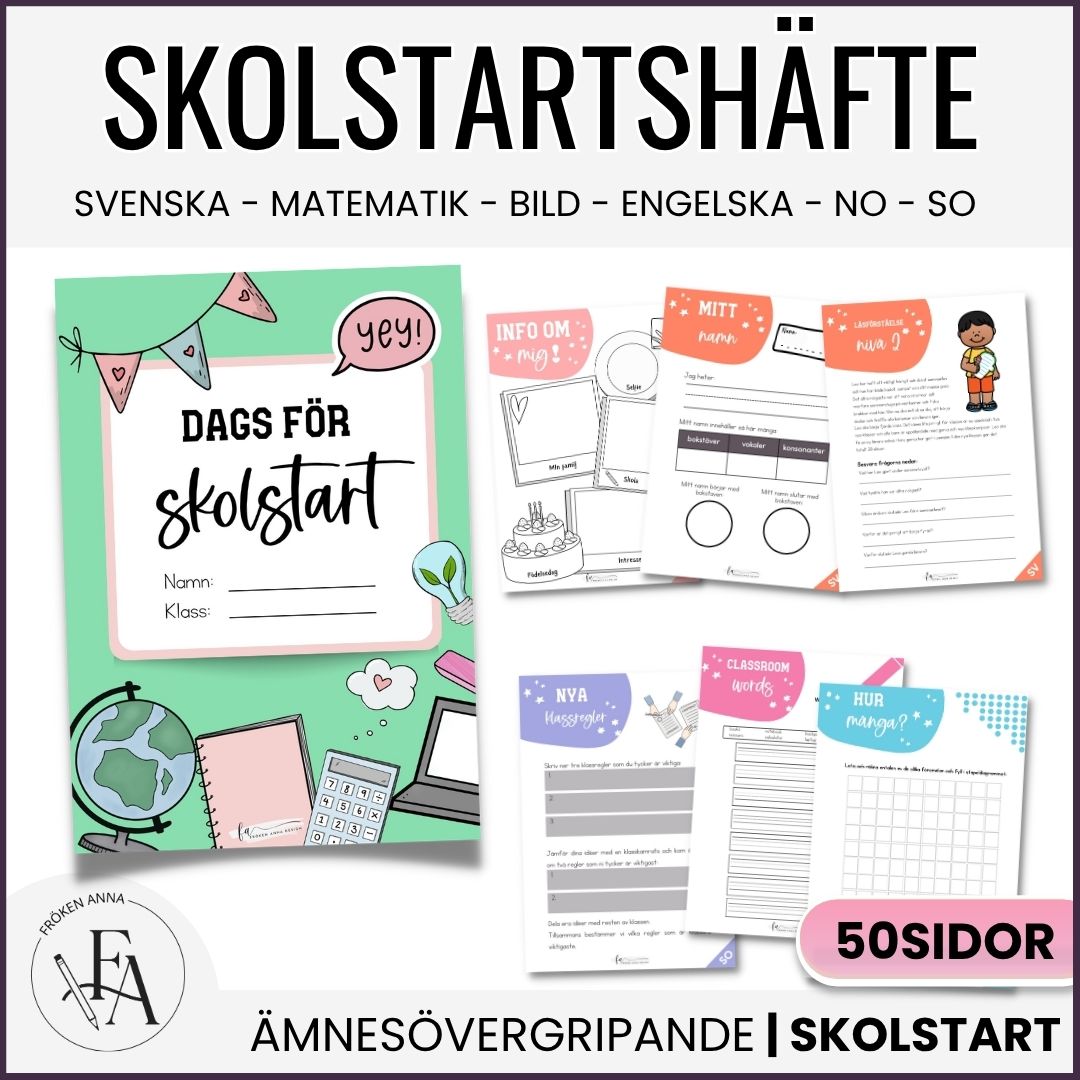 Back to school! - Skolstartshäfte - Åk F-6
