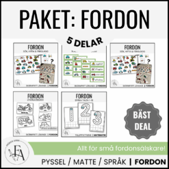Fordon PAKET: Bildstöd, sortering, målarbilder, spårkort mm.