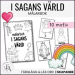 I sagans värld | Målarbok / Målarbilder med sagotema