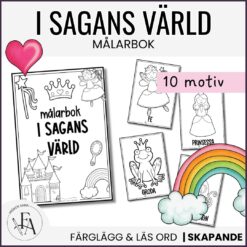 I sagans värld | Målarbok / Målarbilder med sagotema