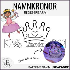 Personliga namnkronor (redigerbar fil)