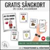 34 sångkort med bildstöd för barn - tema jul