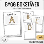Bygg bokstäver med glasspinnar
