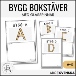 Bygg bokstäver med glasspinnar