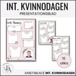 Internationella kvinnodagen: Presentationsblad / (Skriva personbeskrivning)