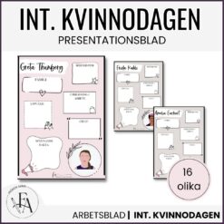 Internationella kvinnodagen: Presentationsblad / (Skriva personbeskrivning)