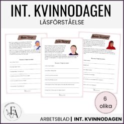 Internationella Kvinnodagen: Läsförståelse - 6 historiska kvinnor