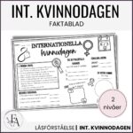 Internationella kvinnodagen: Faktablad i två nivåer