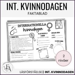 Internationella kvinnodagen: Faktablad i två nivåer